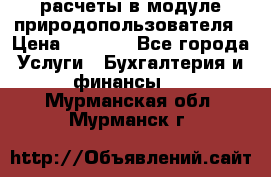 расчеты в модуле природопользователя › Цена ­ 3 000 - Все города Услуги » Бухгалтерия и финансы   . Мурманская обл.,Мурманск г.